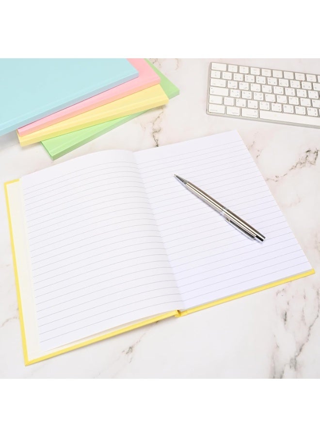 FIS Notebook, 9x7" (230x177mm) Size, Hard Cover, 80 Sheets White Paper, Single Line Ruling, Pack of 5, Assorted Pastel Colors, Ideal for School, Office & Home Use - FSNB9X7PASST80 - Image 3